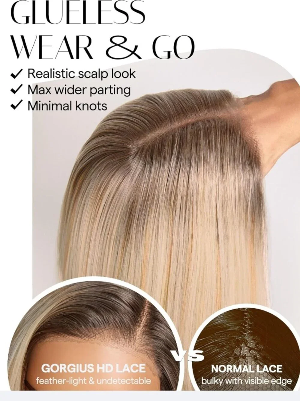 Stunning Ombre Blonde Bob Wig with Brown Roots - Pre-Cut, Glueless, 12 Inch